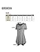 [DRSKIN] WS05 Women Handkerchief Hem Short Sleeve Long Tunic Top. (3XL, Black)