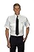 Van Heusen Men's 100% Cotton Non-Iron Aviator Pilot Shirt - Short Sleeve, White