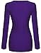 Zeagoo Women V Neck Twist Knot Front Casual Blouse Top