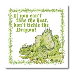 3dRose ht_22854_1 Dragon with Dont Tickle The