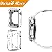 Apple Watch Case, UBOLE Scratch-resistant Flexible Lightweight Plated TPU Full Body Protective Case for iWatch Series 3, Series 2, series 1 (CLEAR+SILVER 42mm)