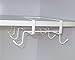 Fashionclubs 8 Hook Under Shelf Mugs Cups Wine Glasses Storage Drying Holder Rack,Cabinet Hanging Organizer Rack for Ties And Belts