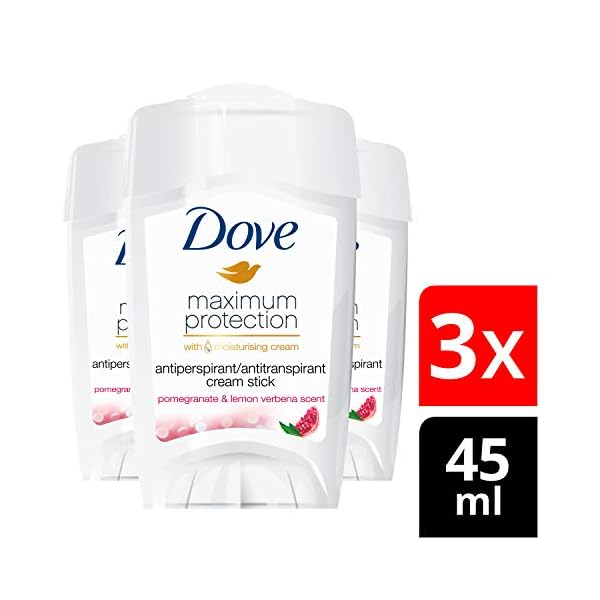Dove-Maximum-Protection-Pomegranate-Lemon-Verbena-Anti-Perspirant-Cream-Stick-45ml-Pack-of-3 Dove Maximum Protection Pomegranate & Lemon Verbena with ¼ moisturising cream Anti-perspirant Cream Stick our most…