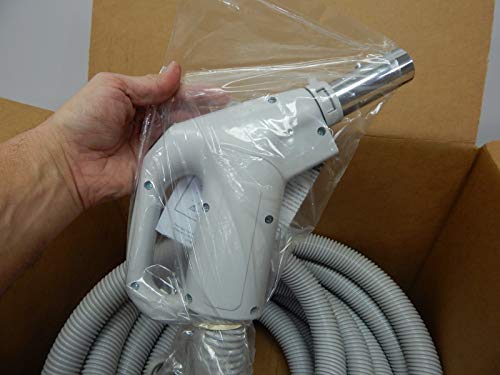 Plastiflex 35ft Electric Hose, Plastic, Central Vacuum Hose, Grey/Silver, 1.5" Wall End photo 4