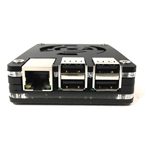 Zebra Desk-Star, Mirror & Black Case for the Raspberry Pi 3, Pi 2 ~ by C4Labs