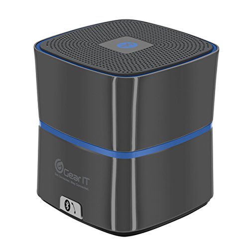 GearIt SoundCube Compact Portable Bluetooth 4.0 Speaker with Built-in Mic and Speakerphone (Gunmetal)