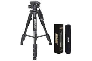 ZOMEI Q111 Camera Tripod Professional 55 inch Camcorder Stand with Pan Head Plate and Travel Carry Bag for DSLR Canon Nikon S