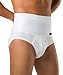 2(X)IST Men's High Waist Shapewear Form Contour Pouch Brief, White, Medium