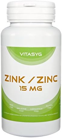 Vitasyg Zinc 15 mg Elemental – 500 Tablets (Pack of 1 x 125 g