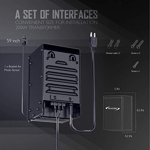 Malibu 200 Watt Low Voltage Transformer Power Pack for Outdoor