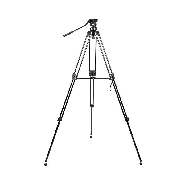 kingjoy VT-2500 Professionelles Video-Stativ, 155 cm, Aluminium, mit fließendem Video-Kopf – Bild 3
