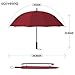 Saiveina 47 Inch Auto Open Straight Strong Durable Umbrella, 190T Fiber Waterproof Windproof Sport Umbrella 16 Ribs