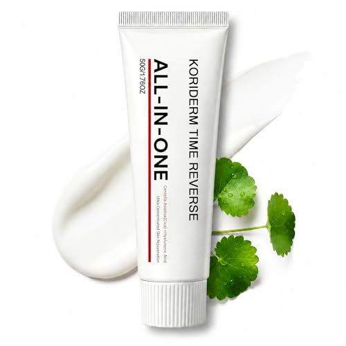 Koriderm Time Reverse Korean Skin Cream All-In-One for Face with Centella Asiatica Formula Collagen Hyaluronic Acid, Hydrating Moisturizer Nourishing Firming Fast Absorbing for Dry & Sensitive Skin