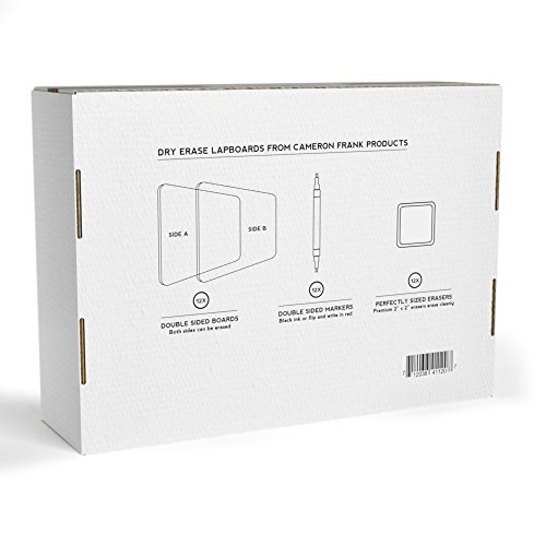 12 Pack Dry Erase Whiteboards Set, Small White Boards Great for Students and Classrooms, 9x12 Inch Mini Lap Board with Red Black Markers and Erasers
