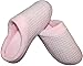 LUXEHOME Women's Slip-On Cozy Knit House Footwear/Slippers(1-12) (6.5-7.5 US, Pink)