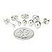 JewelrieShop Ball Earrings 316L Surgical Steel Earrings Round Ball Stud Earrings Set for Women