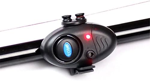 Fishing Electronic LED Light Fish Bite Sound Alarm Bell Clip On Fishing Rod Black Tackle