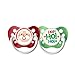 Ulubulu Holiday Pacifier, Christmas Santa Claus and HoHoHo, 6-18 Months