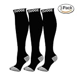 6 Pairs Compression Socks Pack - Best Medical, Nursing, Travel & Flight Socks - Running & Fitness - 15-20mmHg