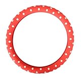 New SILICONE-Red Polka Dot Steering Wheel Cover-With Negative ion Tech -Limited Edition!