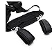 EOYEA Soft Pillow Ankle Cuffs Hand Cuffs Fetish Bed Bondage Restraint Collection For Female Male Couple (Black)