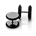 Zysta Pair Black Silver 18G Screw Fake Gauge Stainless Steel 6mm Post Ear Piercing Plug Tunnel Earring Studs Women Men 8mm Barbell