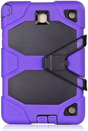 Galaxy Tab A 9.7 Case, T550 Case，Lanstyle Defender Armor Heavy Duty Military Rugged with Kickstand Full Body Protective Case for Samsung Galaxy Tab A 9.7 inches [SM-T550] (purple)