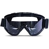 Daixers Anti-Fog Clear Lens Safety Goggle (Black)