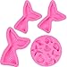 BBTO 5 Pieces Seashell Silicone Fondant Cake Molds Mermaid Tail Molds for Baking Cake Decorations Making Chocolate Sugar Craft DIY Cake Candy