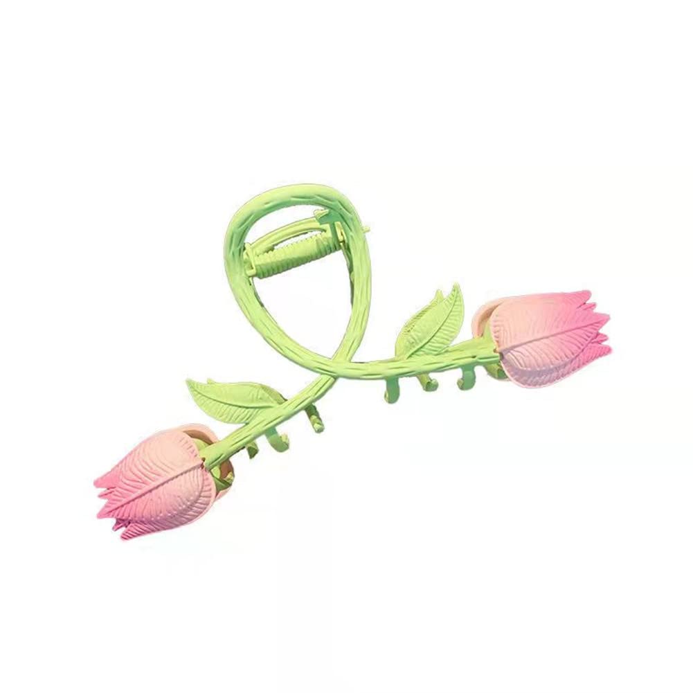 Tulip Daisy Hair Clip Claws Flower Hairpin for Women Shark Clip Headdress Makeup Bath Hair Accessories Fashion Sweet Flower Hair Clips for Women and Girls (B)