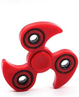 EasyDu Hand Fidget Spinner Tri-Spinner Fidget Spinner Toy Stress Reducer Anxiety Relief Focus Toys,Red