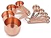 Copper Gram Copper Measuring Cups and Measuring Spoons Set of 9 Rustic Kitchen Accessories | Liquid or Dry Ingredients