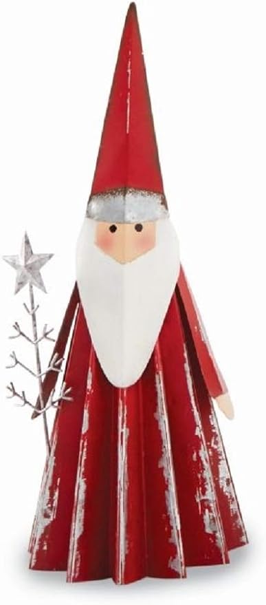 Mud Pie Christmas Home Decor Oh So Jolly Whimsical Tin Santa