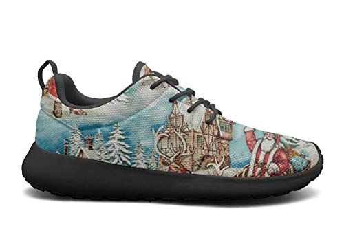 FEWW11 Women Funny Lightweight Shoes Sneakers Merry Christma