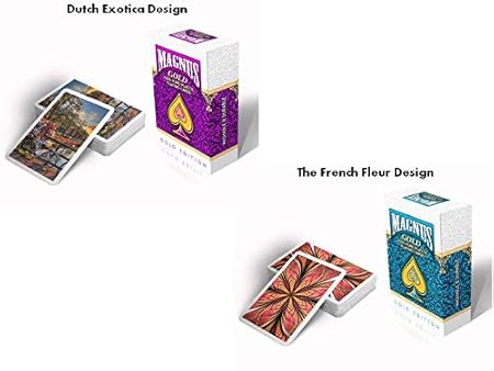 Swash Premium Quality Magnus Gold Edition 100% Pure Plastic Playing Cards : Pack of Two Decks with a complimentary Black Box with Each Deck
