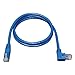 Tripp Lite Cat6 Gigabit Molded Patch Cable (RJ45 Right Angle M to RJ45 M) Blue, 5-ft.(N204-005-BL-RA)