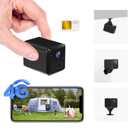 Bextgoo 2K HD Camera SIM Surveillance, 4G LTE Surveillance Camera without WiFi with SIM Card, Video Surveillance without Internet with 5200mAh Battery, 160° Vision, Motion Detection Alert, Night Vision
