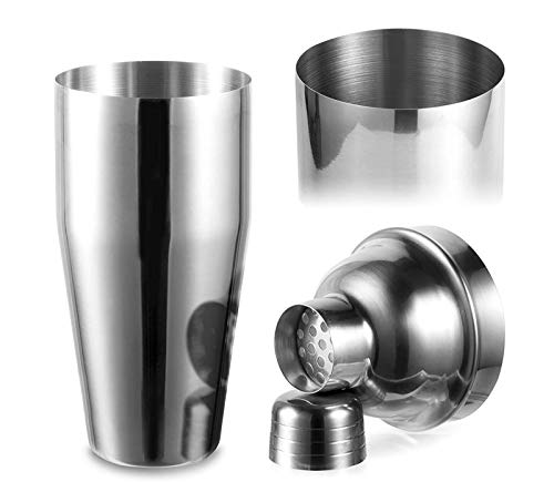 UNIH Cocktail-Shaker, Cocktail-Shaker, 750 ml, Cocktail-Shaker mit Weinstopfen, Tropfring, Flaschenöffner und… – Bild 5