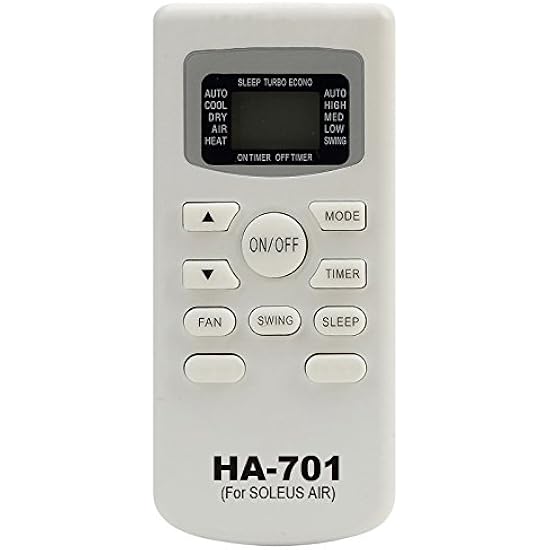 HA701 Replacement for SOLEUS AIR Conditioner Remote Control works for
