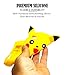 AccessoryHappy Premium Cartoon 3D Case, Soft Silicone Pokemon Pikachu Cover Case Compatible with iPhone 5/5C/5S/SE