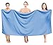 SALBAKOS 100% Turkish Cotton Jumbo Bath Sheet Towel Oversized 40x80 inch | Premium Hotel & Spa Quality, Soft, Absorbent, XL Bath Towels | Made in Turkey (Pack of 1, Blue, Jumbo Bath Sheet)