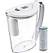 Brita Stream Filter-As-You-Pour, 10 Cup, BPA Free Hydro Water Pitcher, Chalk White
