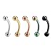 Besteel 5pcs 16G 5/16'' 316L Stainless Steel Body Jewelry Piercing Eyebrow Rings Petite Belly Rings Set 3mm Ball