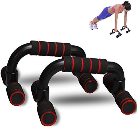Push Up Stand Equipment Pushup Bars Handle with Cushioned Foam Grip and Non-Slip Sturdy Structure - The Push Up Handles for Floor are Great for Strength Workouts - Push Up Bars for Men Women
