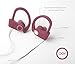 iJoy Klazzo FS IPX7 Premium Sport Bluetooth Waterproof Earbuds with Noise Cancellation Technology Wireless Waterproof Earphones Waterproof Headphones with Mic and Travel Case (Wine)