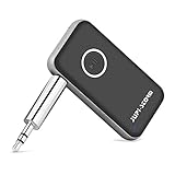 Jupi-storm Multipoint Connection 4.1 Bluetooth Audio Music Receiver A2DP Wireless Adapter with 3.5mm AUX Port and Hands Free Calling for iPhone/Android, Headphone, Speakers, Car & Home Stereo etc