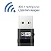 LURICO AC600Mbps Dual Band USB Wireless WiFi Network Adapter Maximum Speed up to 5G 433Mbps / 2.4G 150Mbps, Wireless Network Adapter for PC Desktop Laptop of Windows 10/8/7/Vista/XP, Mac OS