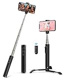 Selfie Stick Bluetooth, BlitzWolf Mini Lightweight Aluminum All in One Extendable Selfie Stick Tripod with Remote for iPhone 11 Pro/11/Xs MAX/XR/XS/X/8/8 Plus/7/7 Plus/6s/6, Galaxy S10/S9/S8, More