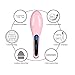Ocathnon Magic Electric Hair Brush Faster Straightening Styling Comb Digital Anti Static Ceramic Hair Straightener Heating Hair Brush-Pink