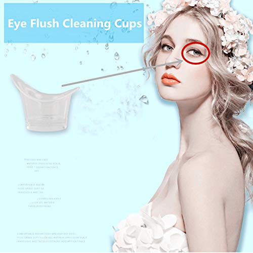 YouU Non Sterile Eye Wash Cups Portable Disposable Measuring Cup 5ml/8ml Eye Flush Cleaning Cups Vials for Storage or First Aid Kit Use (50 pcs/Plastic)